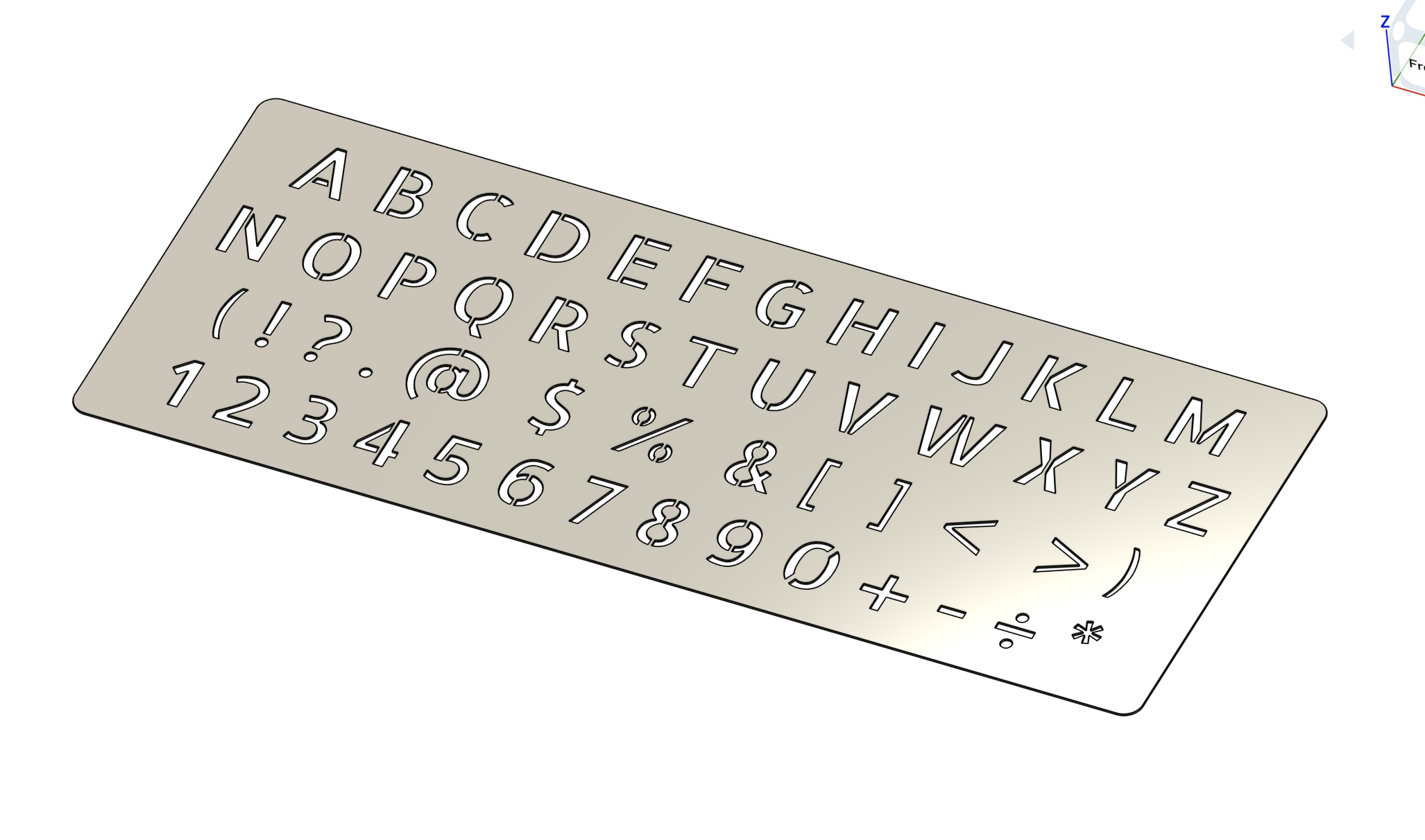 Stencil (Alphabet + Numbers + Symbols)