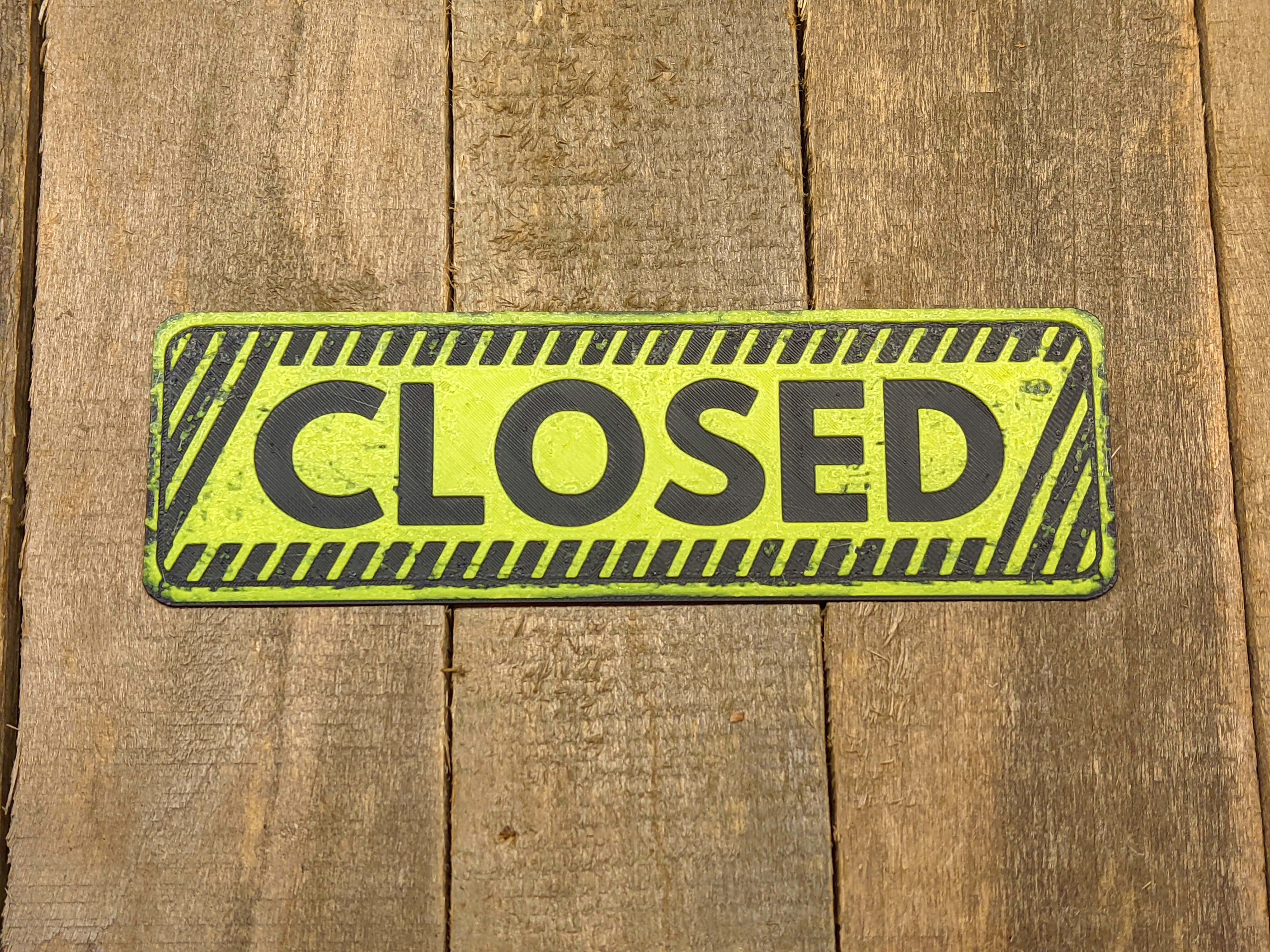 Sign #7 - Closed Sign Plate