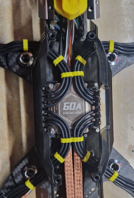 Wire management for quadcopters builds