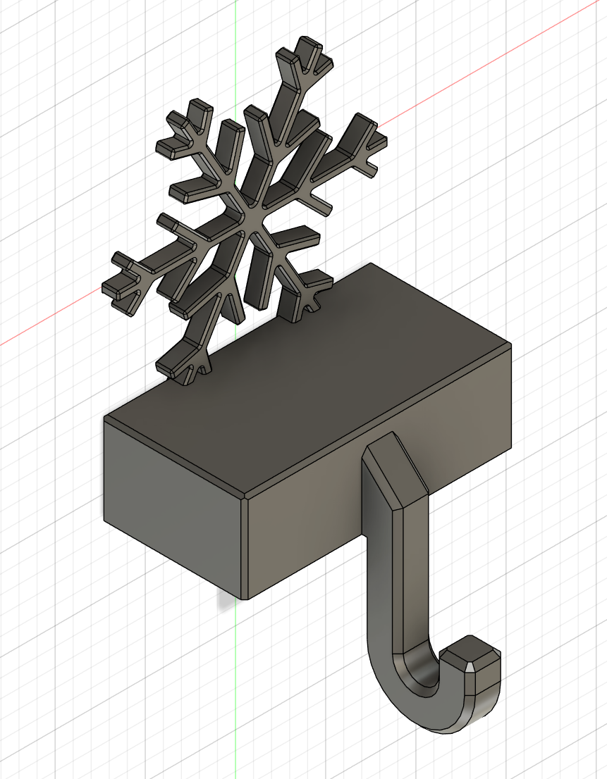 Miniatura 3 do modelo 3D Snowflake Stocking Holder