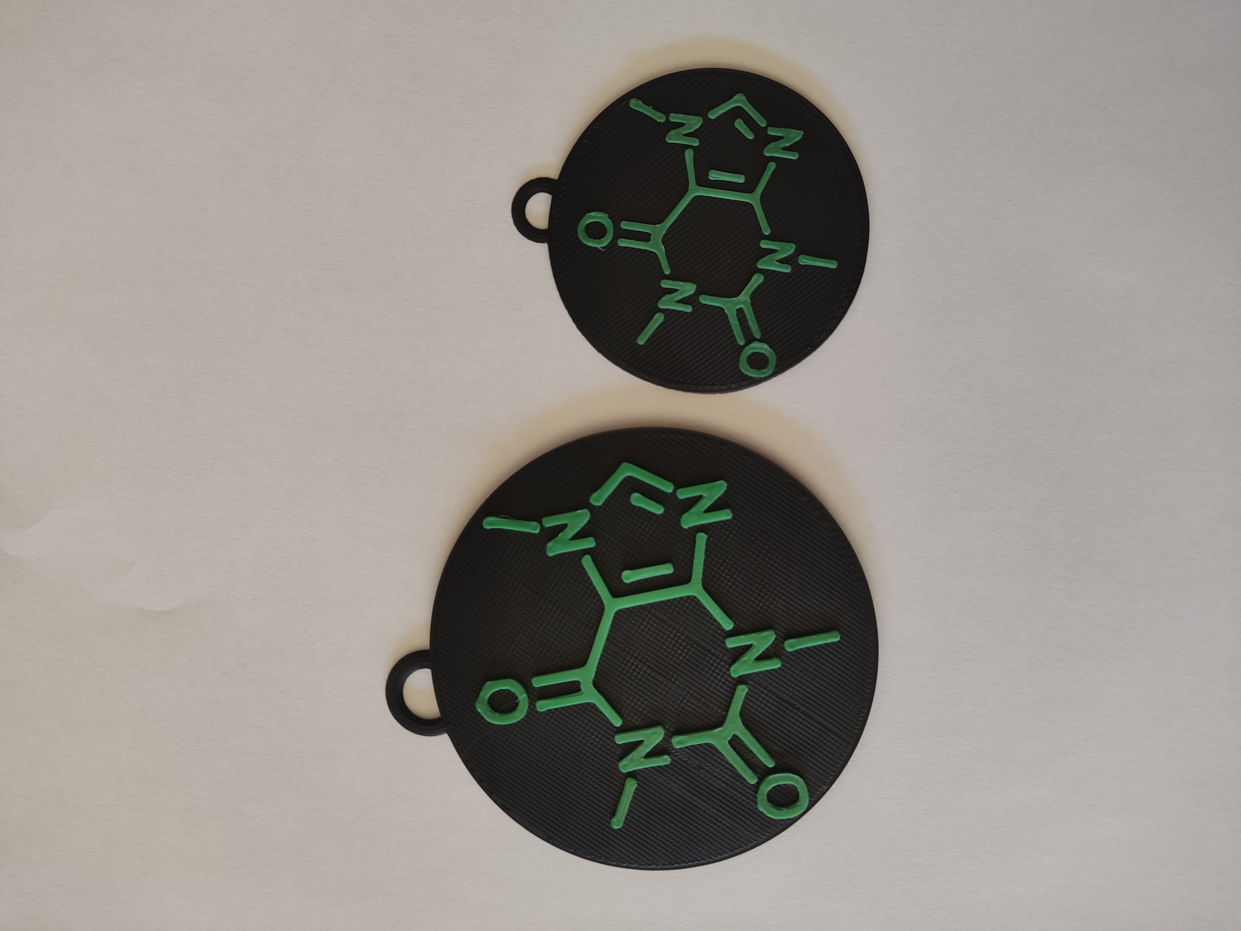Caffeine ornament and keychain