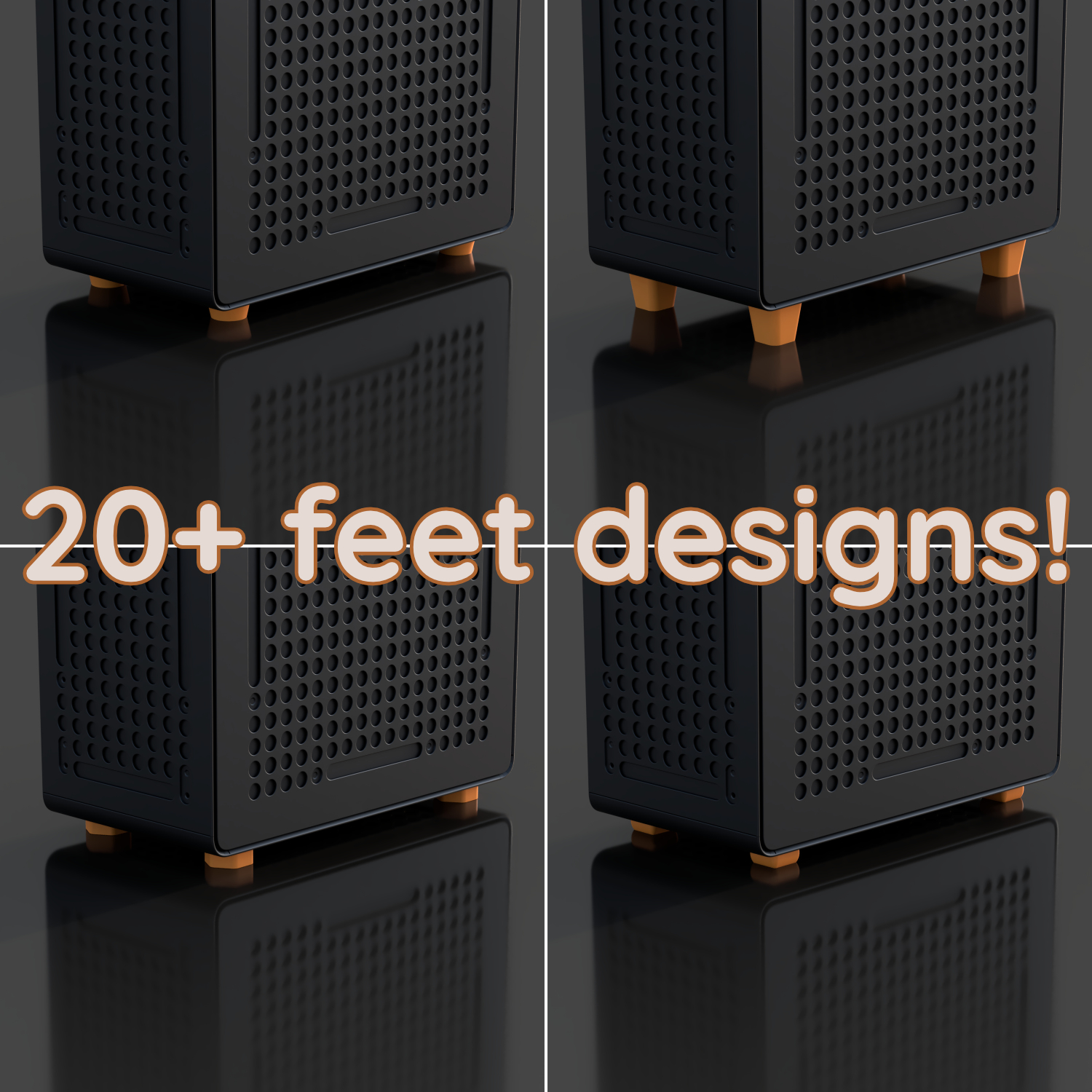 Cooler Master Qube 540 comprehensive feet collection