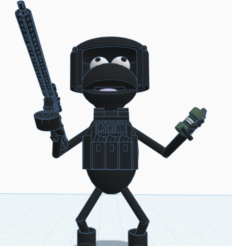 Kermit in a Tactical Vest
