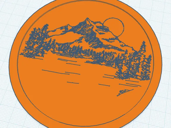 SketchyBeards Art Coaster