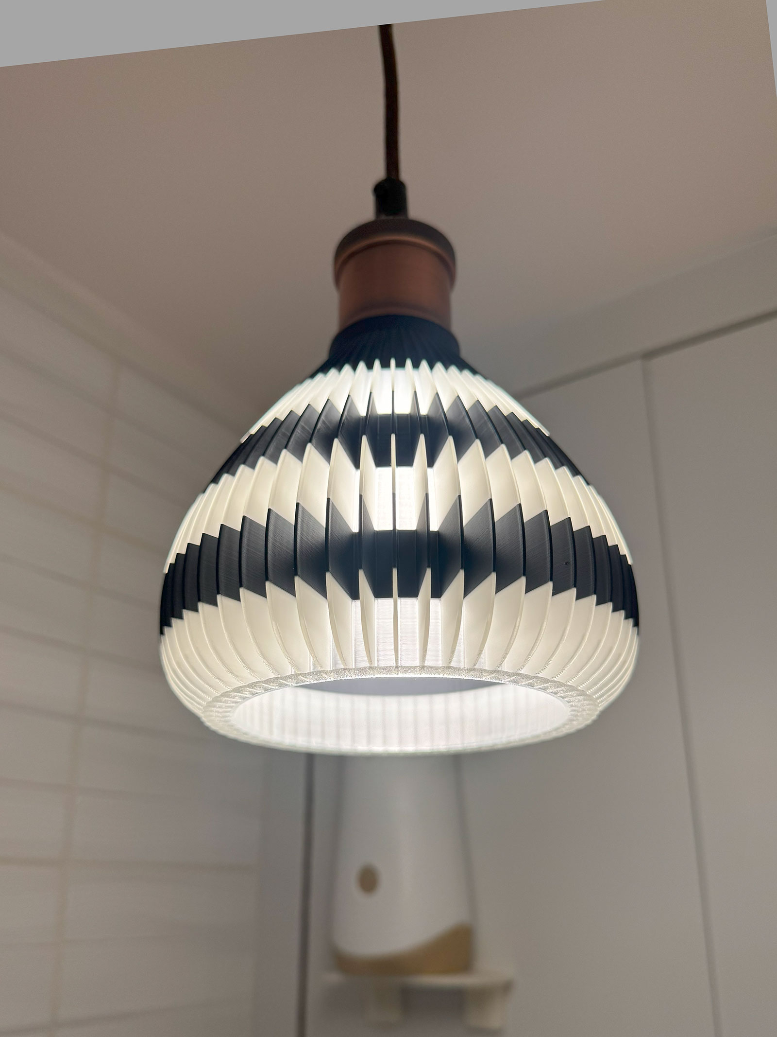Lampshade for lamp in base
