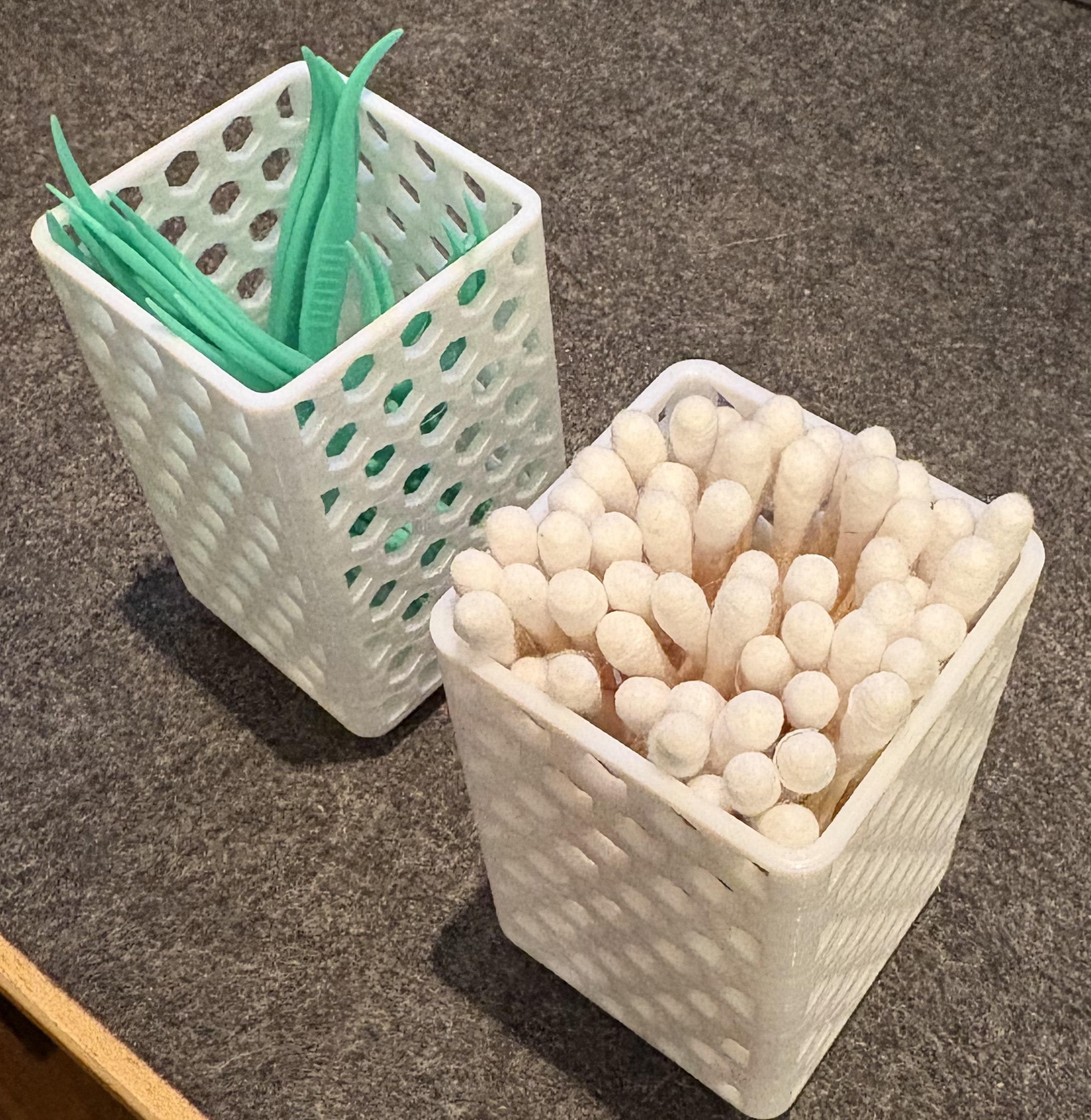 Gridfinity 1x1 Qtip holder Fancy Bin