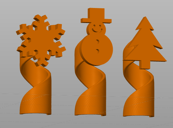 Christmas Wineglass Marker 3D model thumbnail