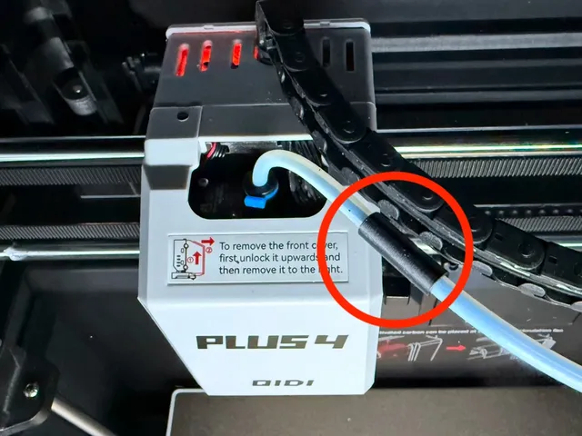 The alternative for lid risers for Qidi Plus 4 & others to protect the PTFE tube to the print head.