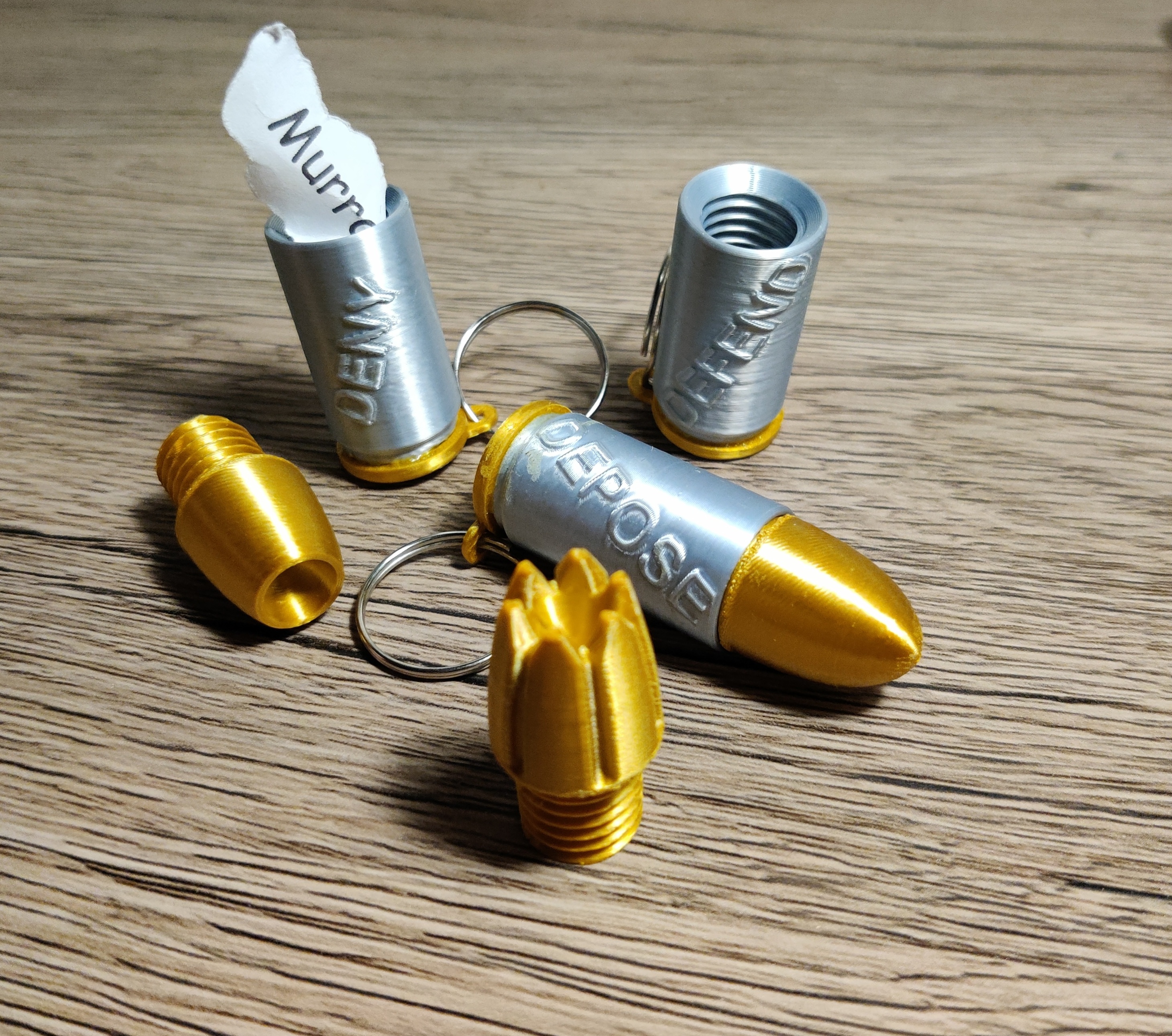 200% scaled 9mm bullet keychain (Toy)