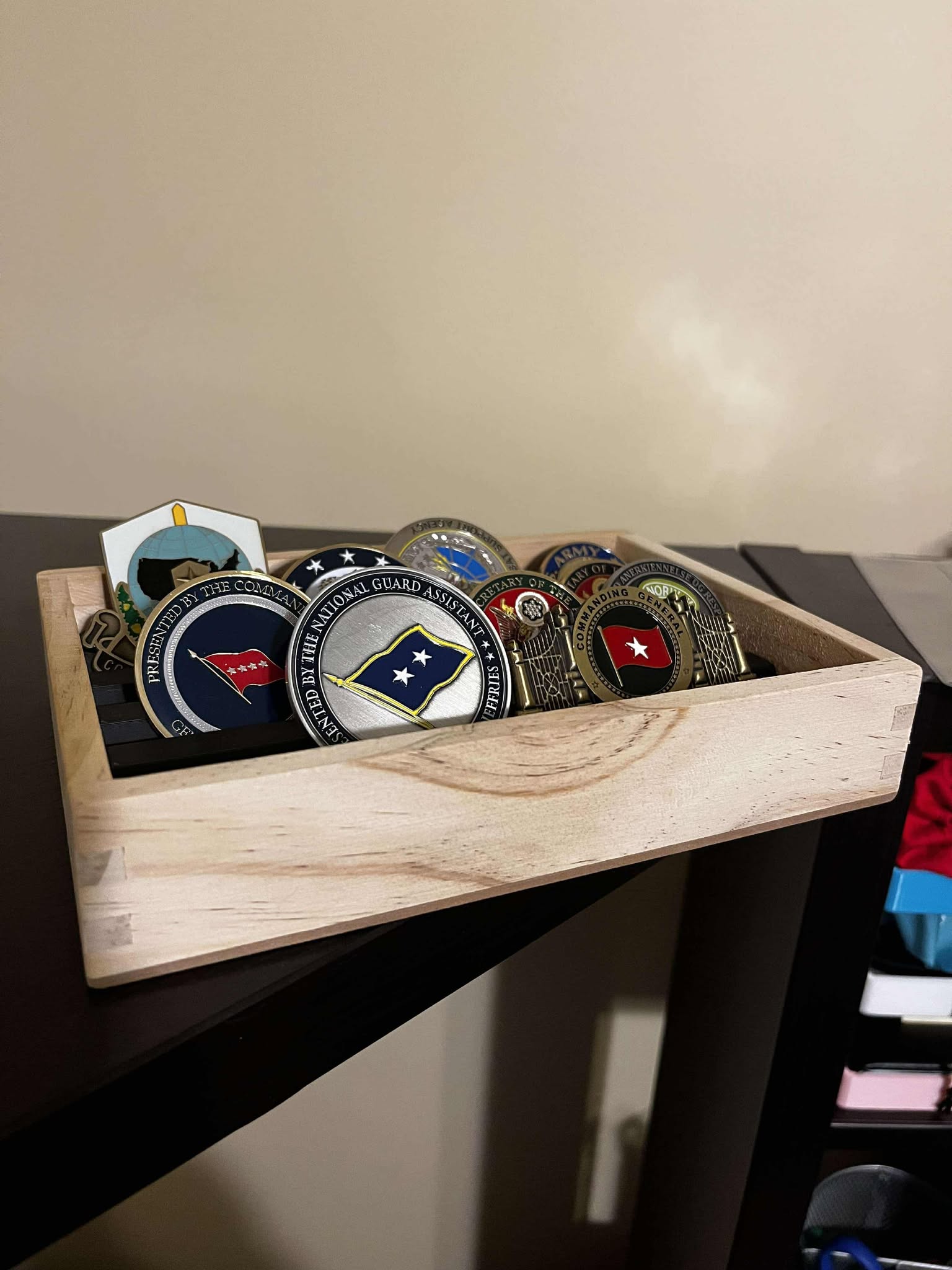 Military Coin Holder Insert for Melissa & Doug Wooden Box