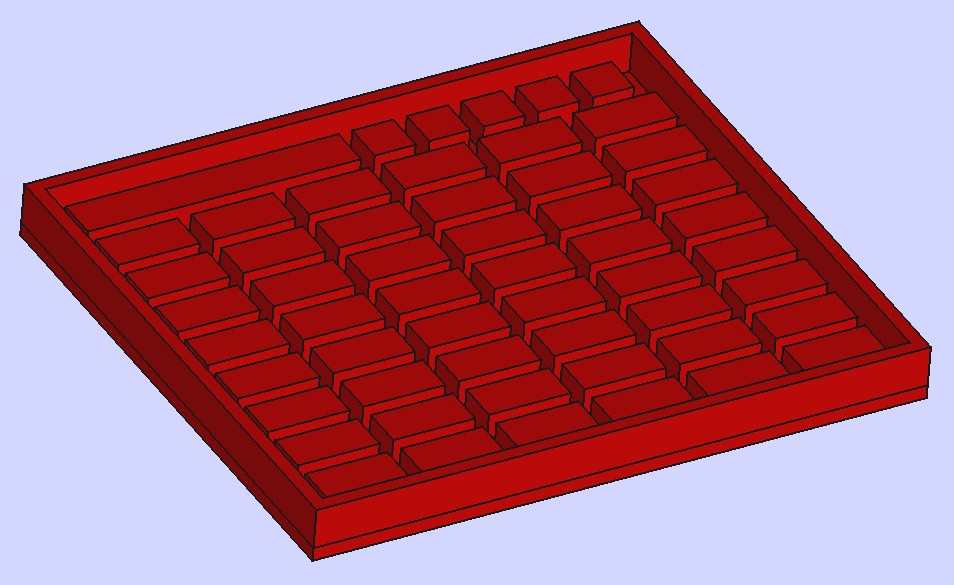 Modellziegel 3 x 1,5 x 1 cm; Gießform für Silikonform; Model bricks; mold for silicone mold