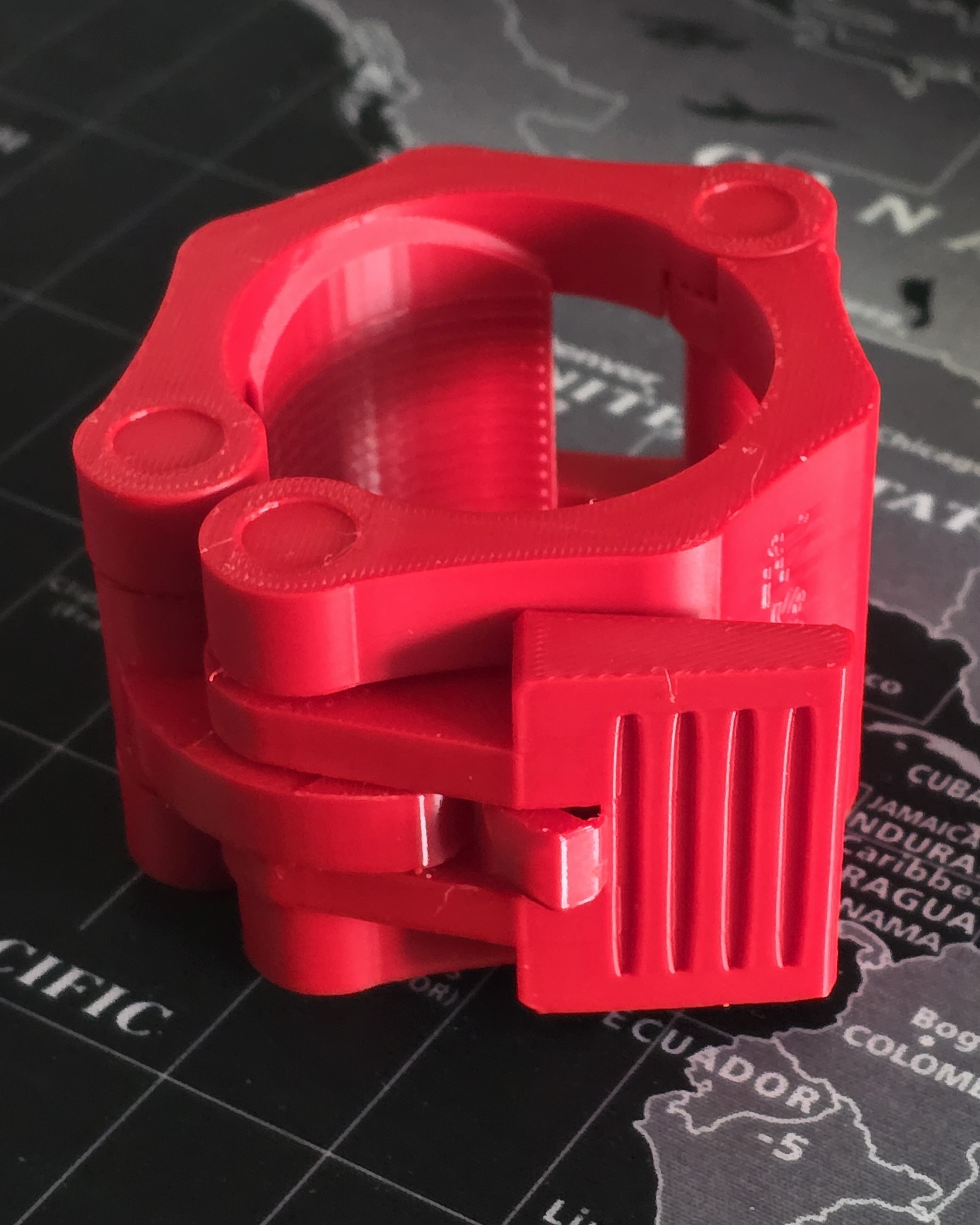2" Olympic Barbell Clamp With Locking Mechanism - Print-in-Place