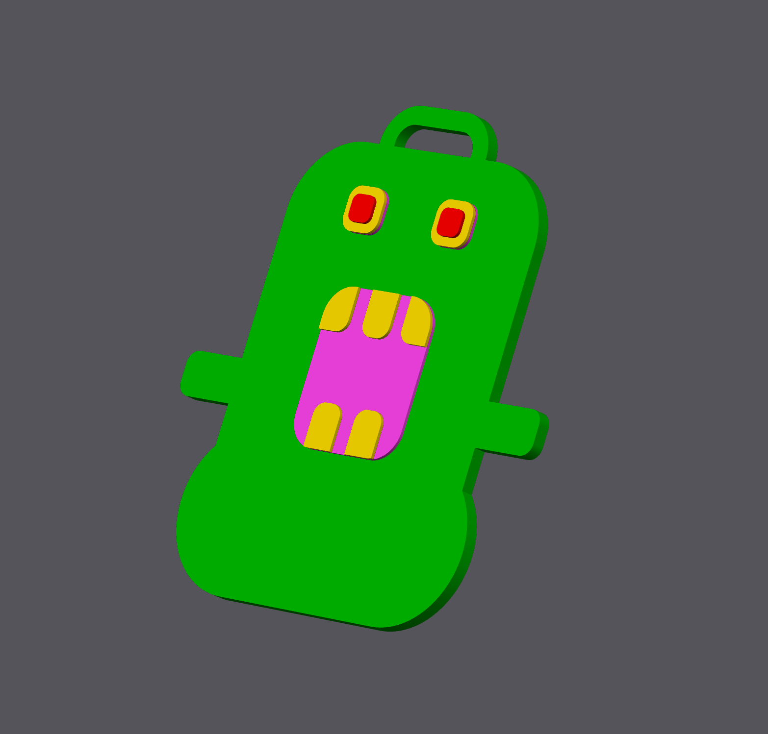The Pixel Slimer Keyring