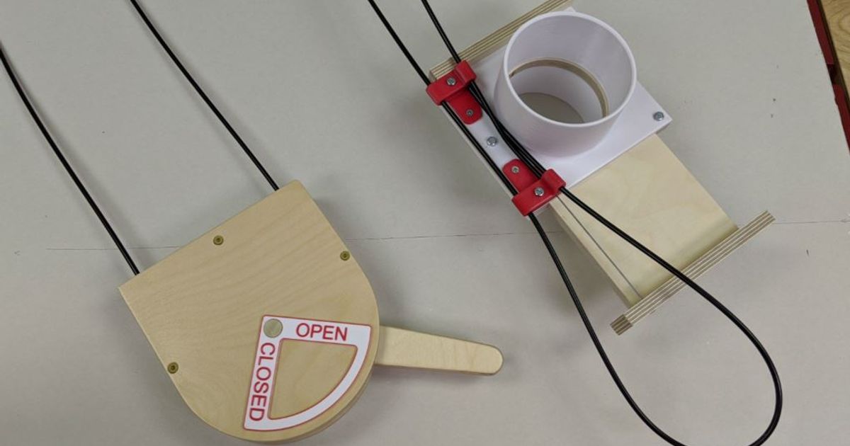 4" Cable Driven Blast Gate by Justin Depew Design Download free STL