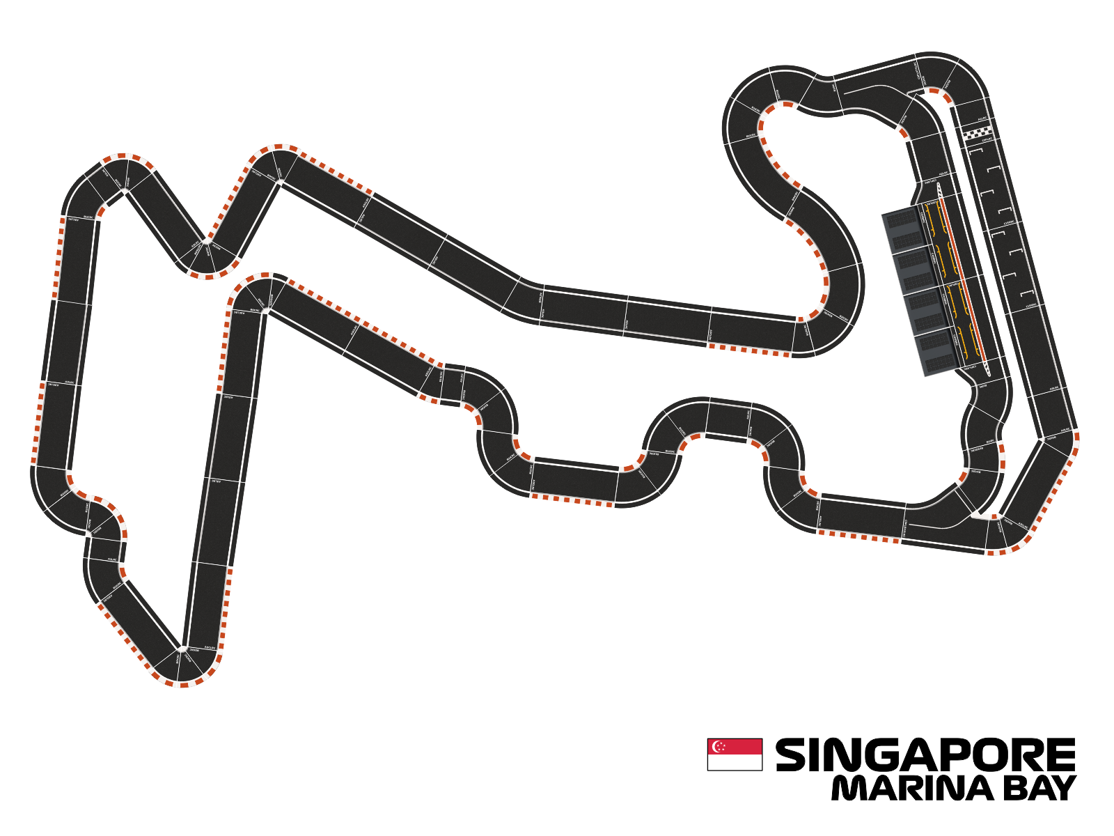 Racing Circuits - building kit - Singapore Grand Prix
