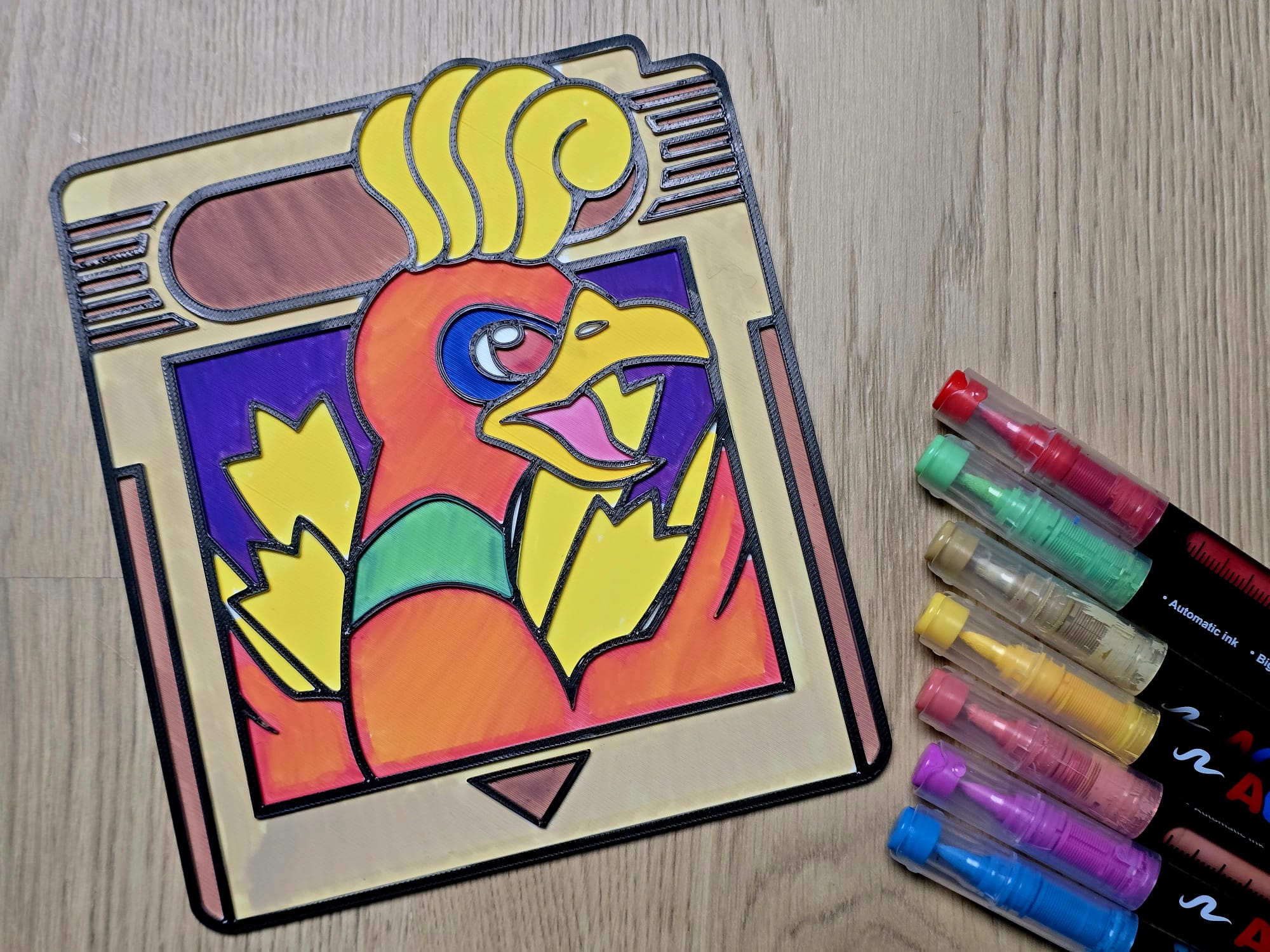 Silver Gold Bird Pokemon Gamecard Coloring Craft