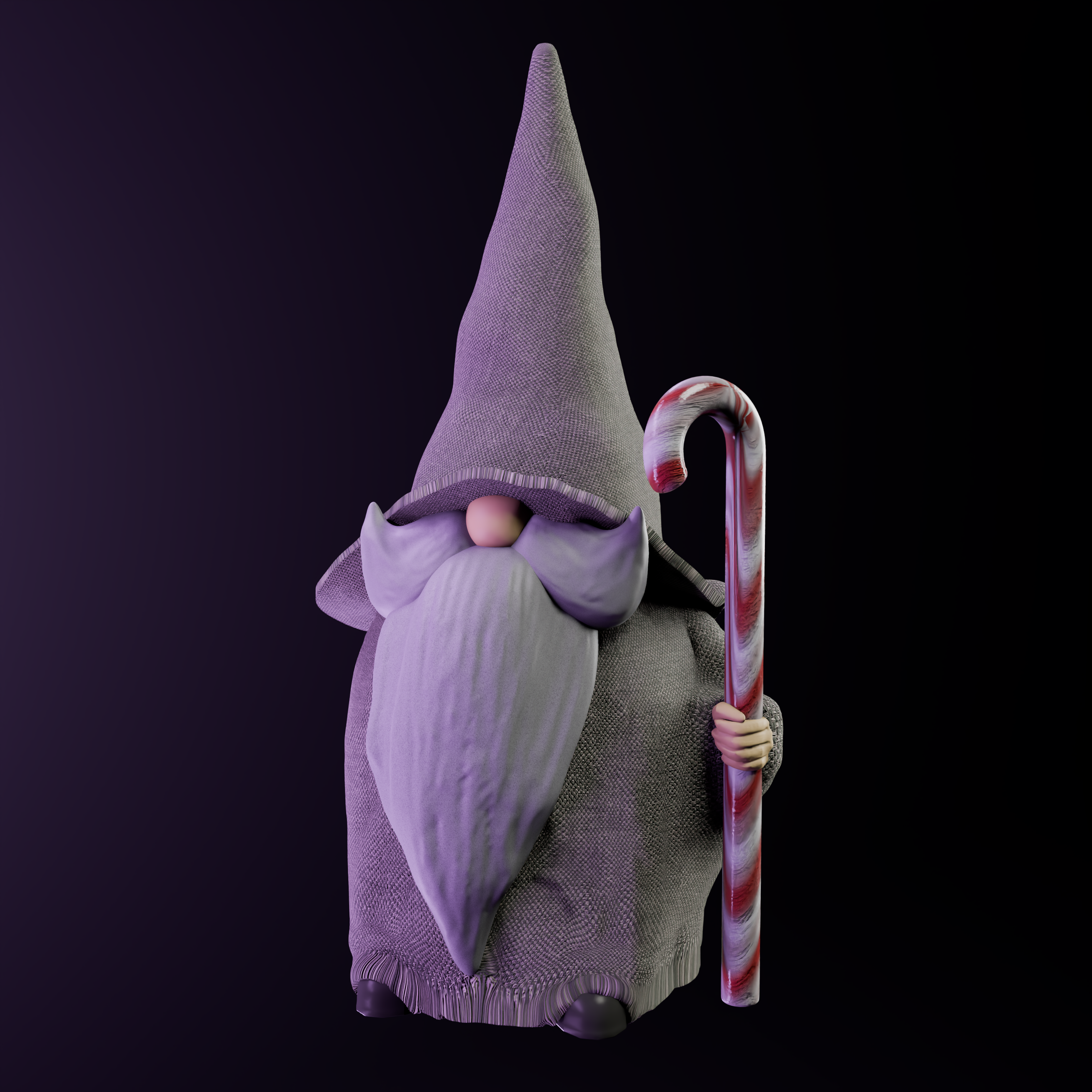 [EN] Christmas Gnome with Candy Cane - [ES] Gnomo Navideño con Bastón de Caramelo