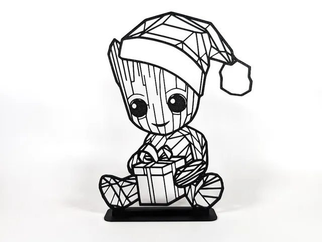 Geometric Low Poly Christmas Baby Groot