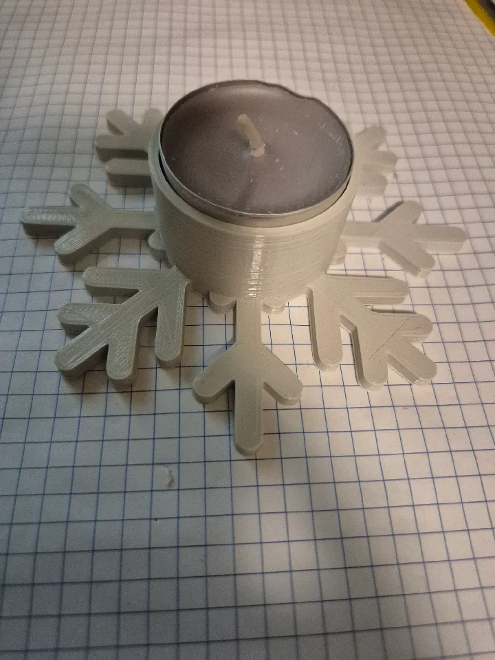 Snowflake with Teelight holder by J1aa4n | Download free STL model ...