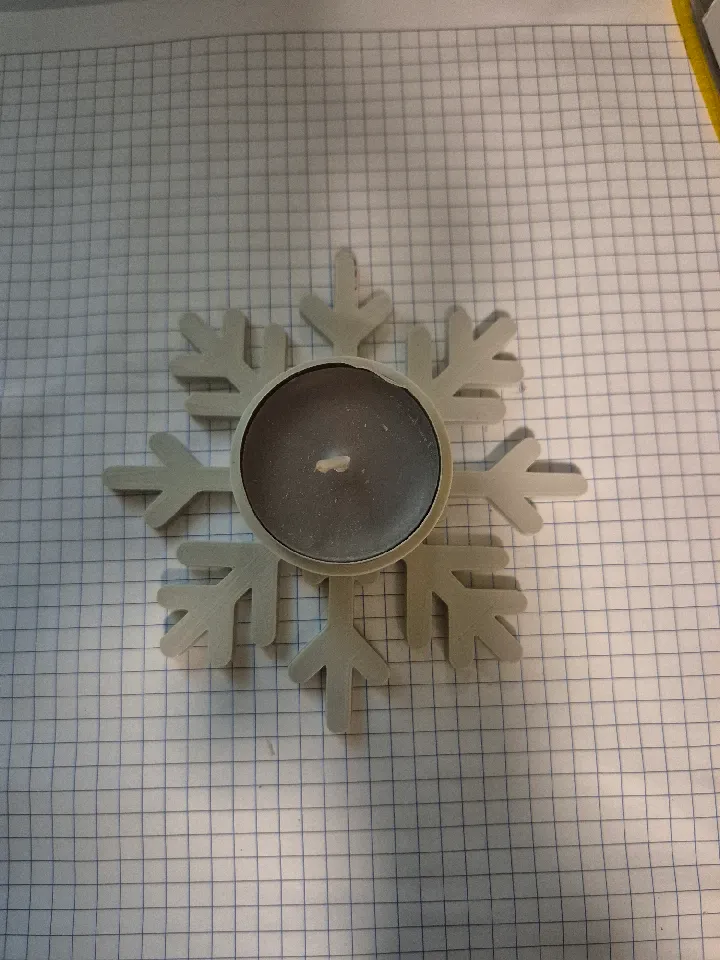 Snowflake with Teelight holder by J1aa4n | Download free STL model ...