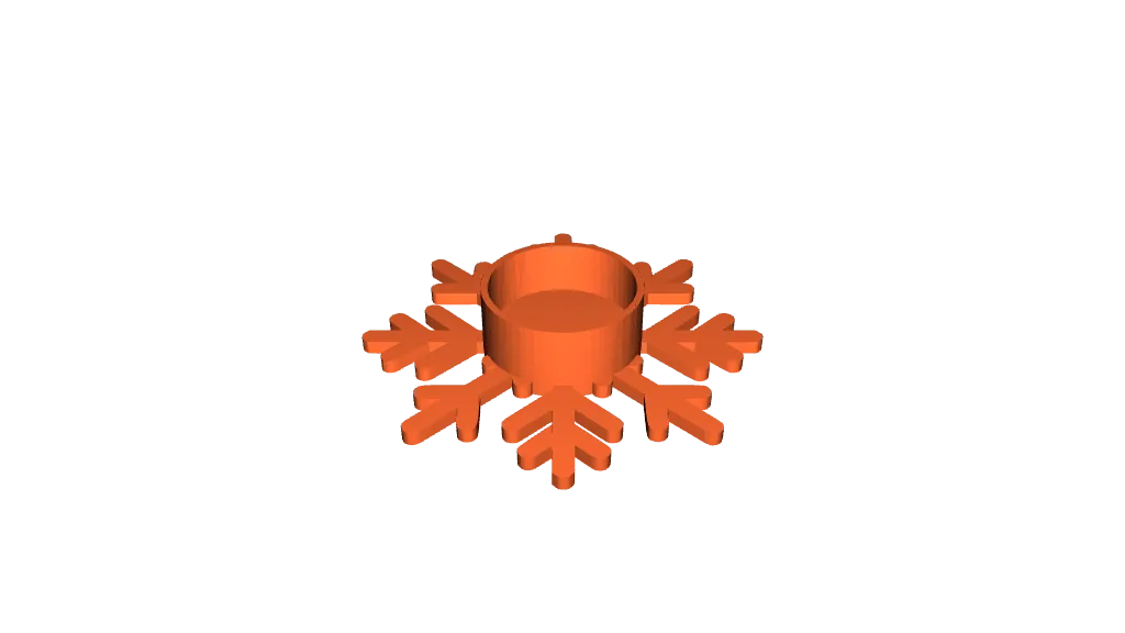 Snowflake with Teelight holder by J1aa4n | Download free STL model ...