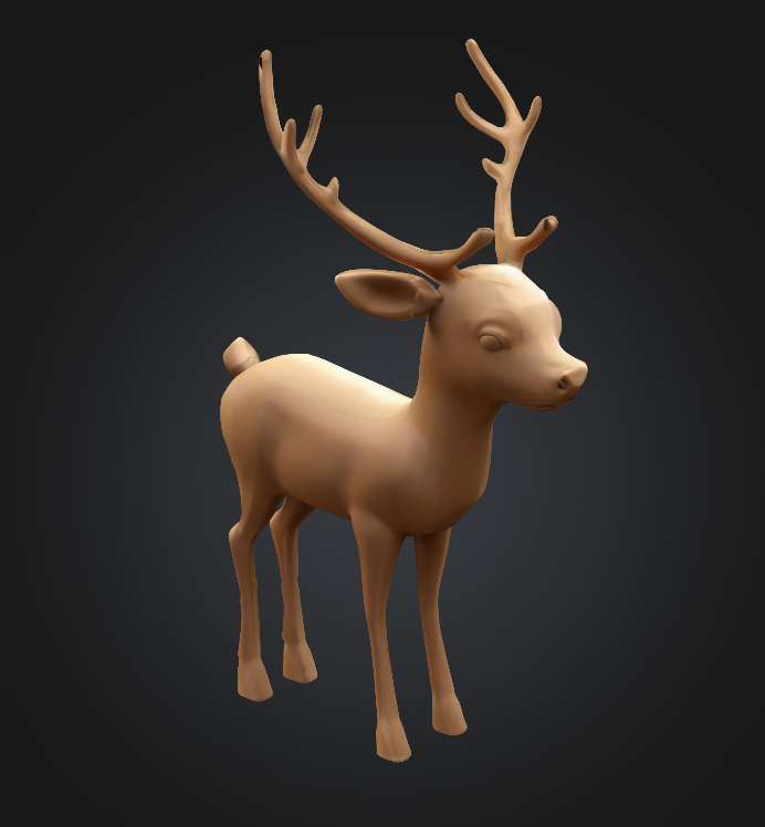 Cute christmas reindeer figure