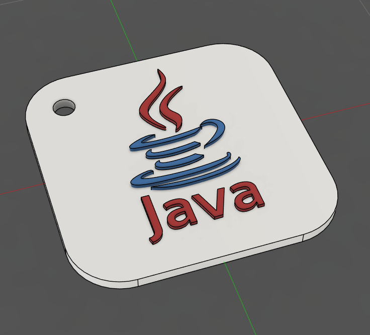 Miniatura 3 do modelo 3D Java logo keychain