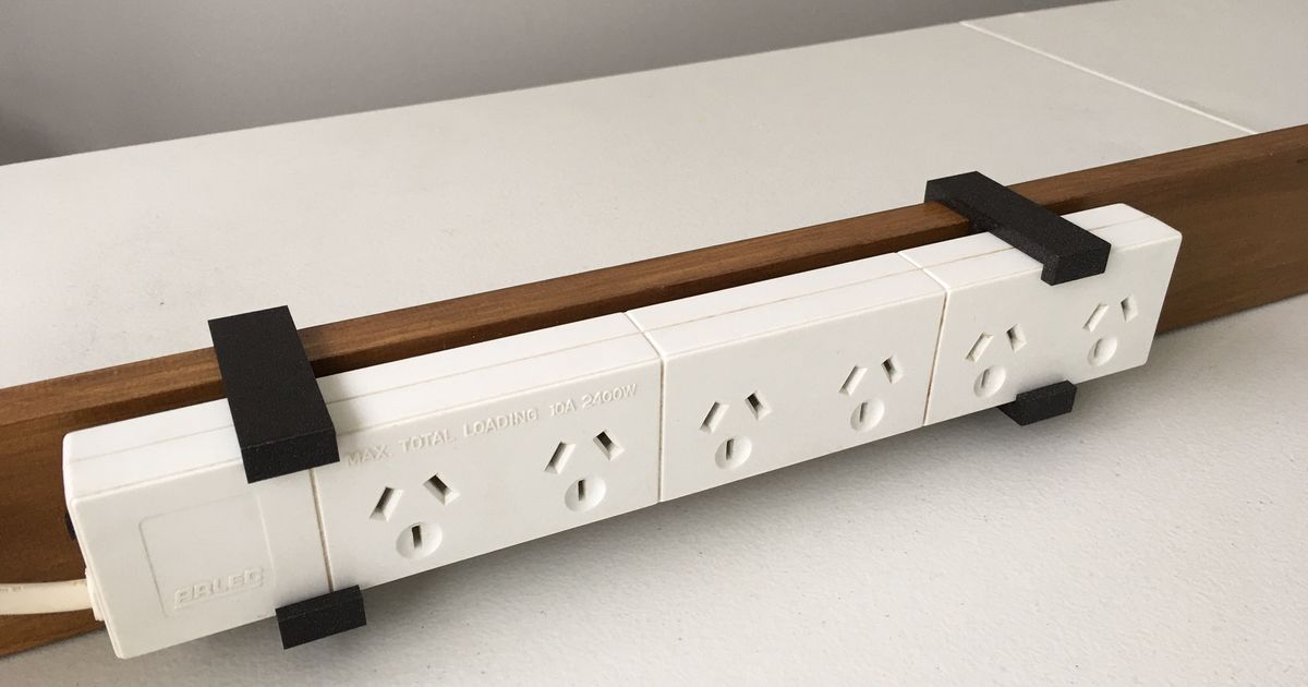 Power strip mount by Neville | Download free STL model | Printables.com