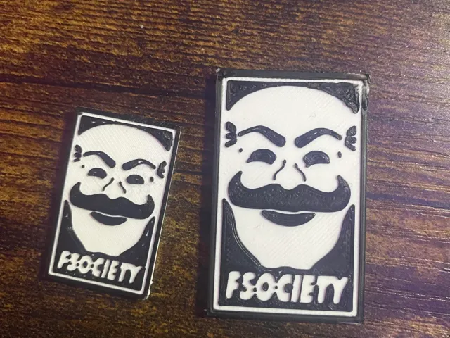 FSOCIETY Badge (Mr. Robot) - Two-Color Print