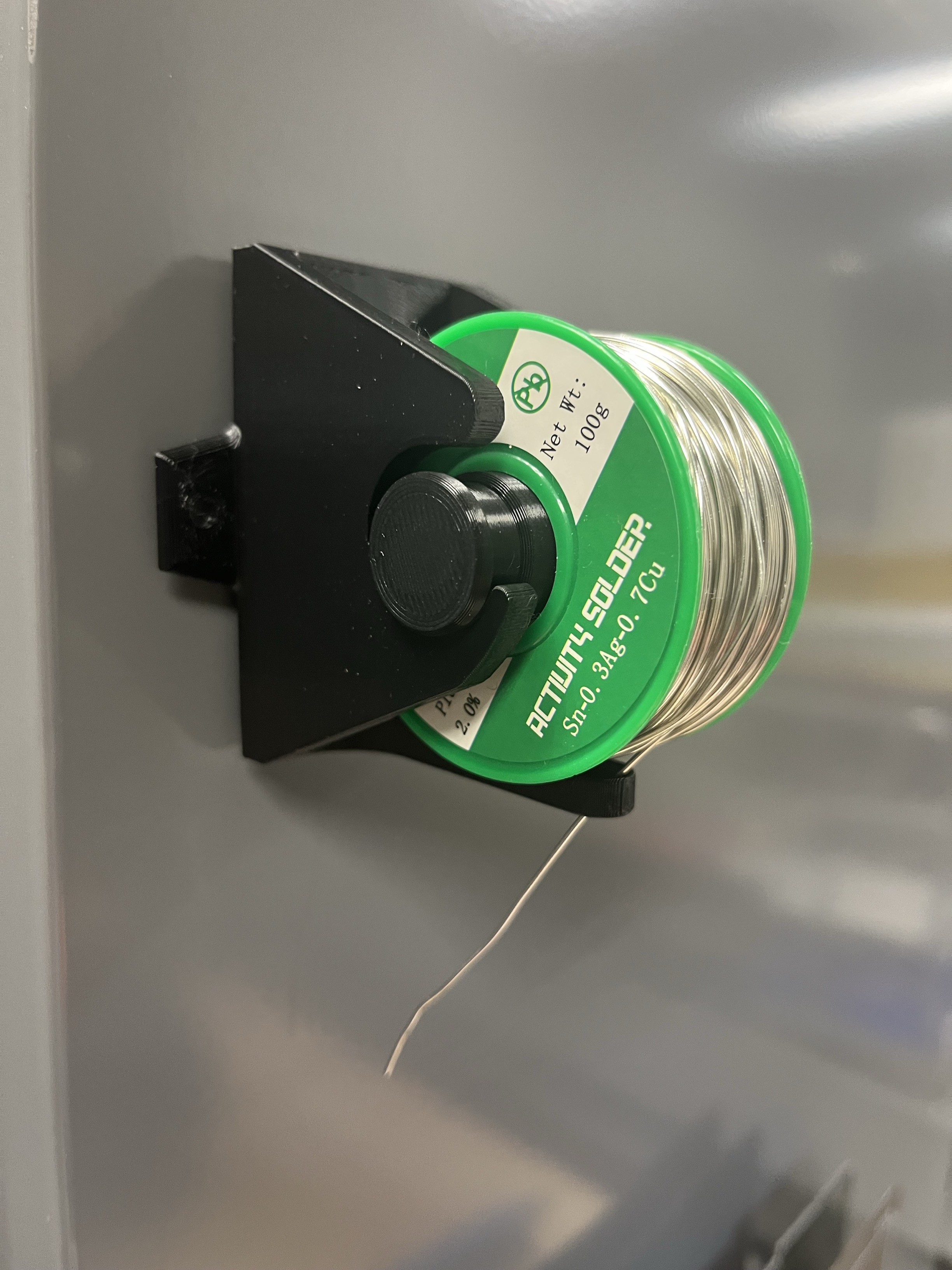 Wall Mountable Solder Spool Holder