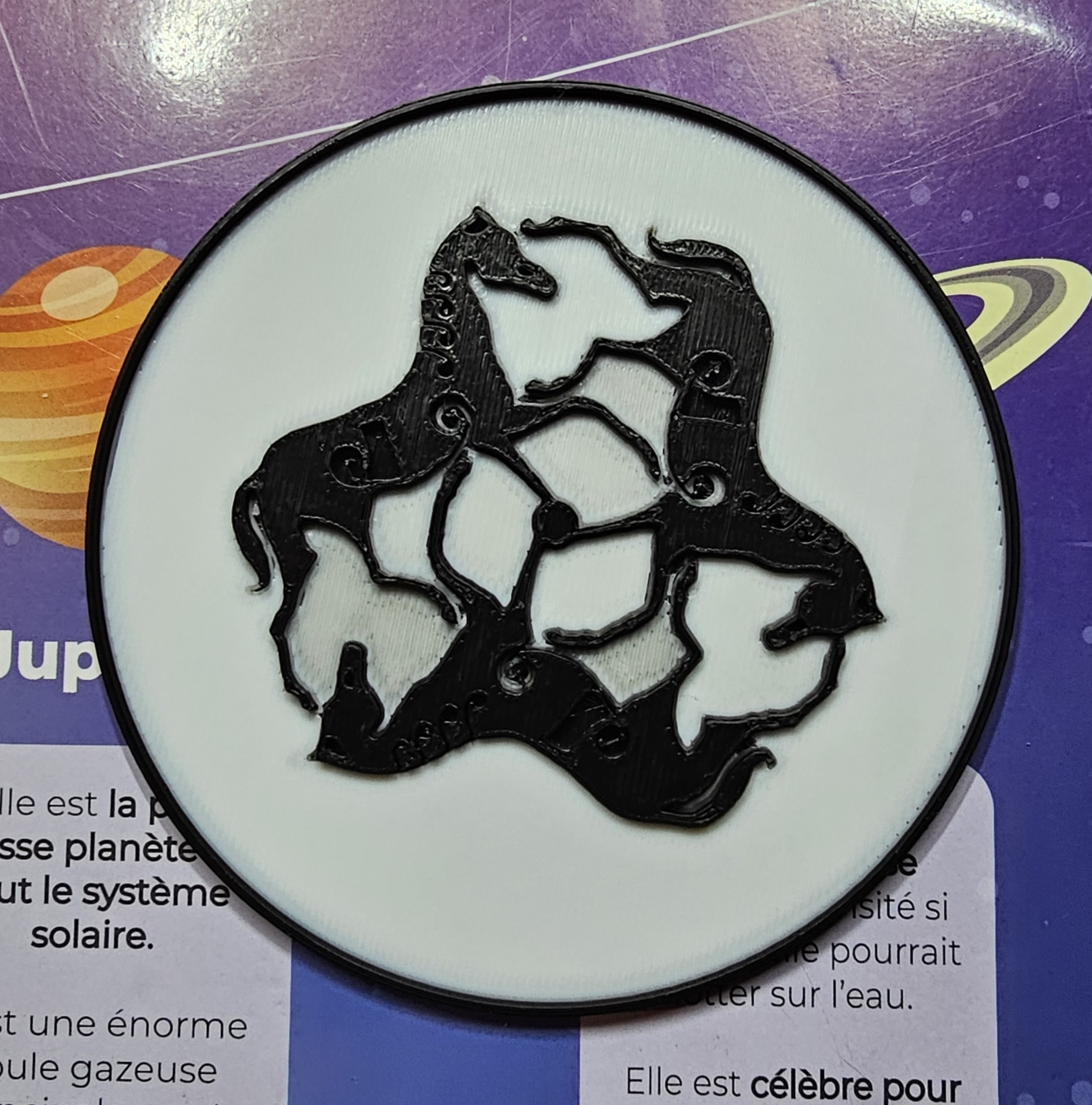 Celtic horses triskel beer/drink coaster