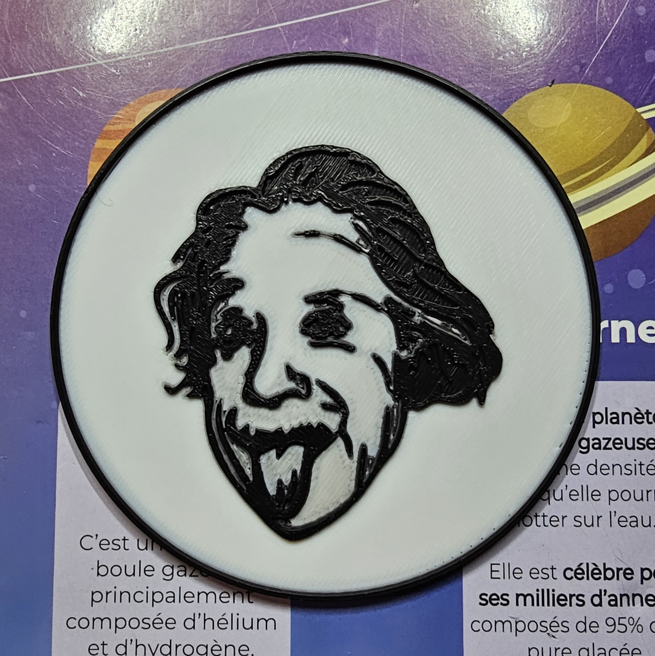 Albert Einstein tongue beer/drink coaster