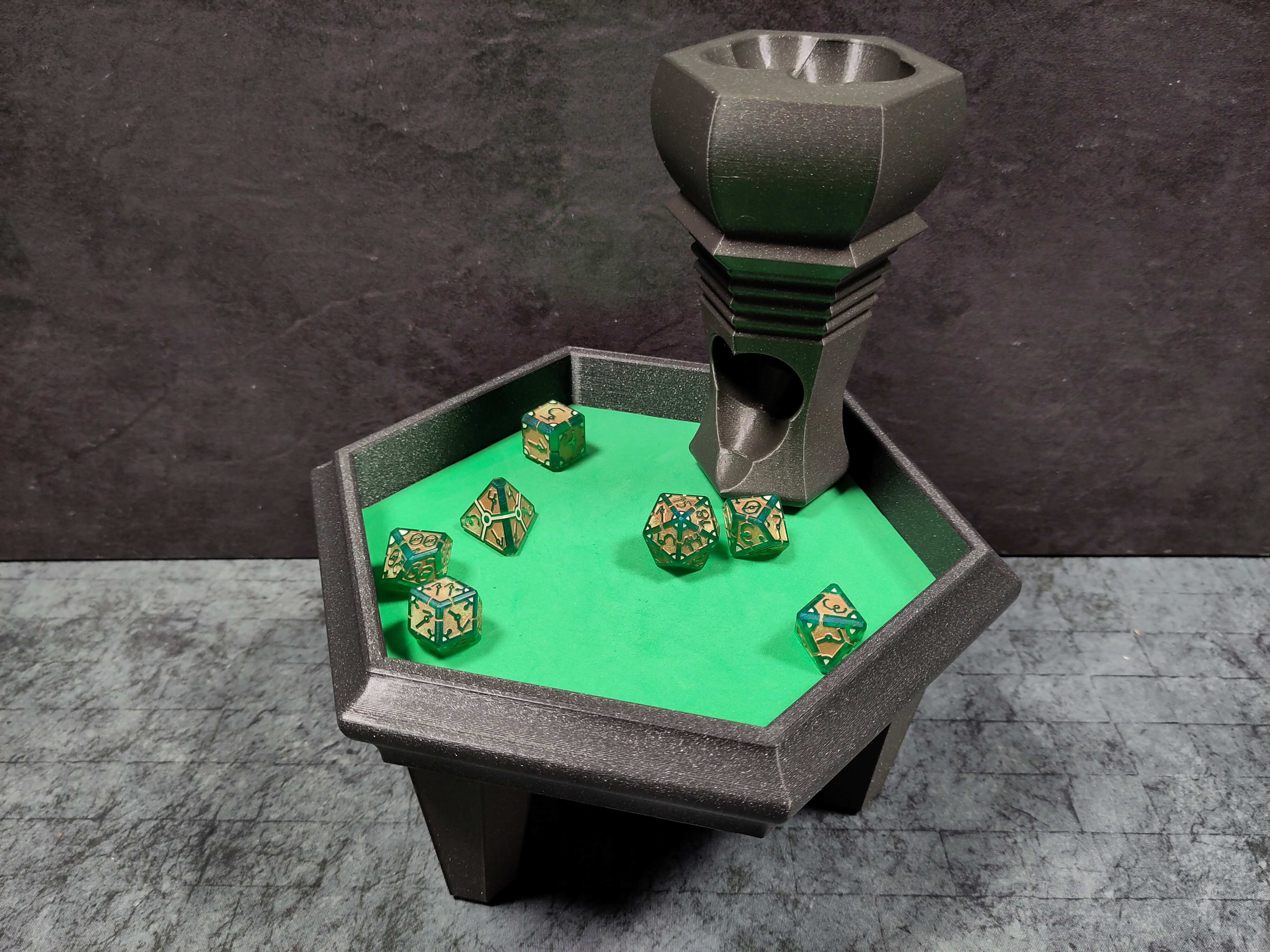Table Dice Tower - Modern Hexagon 3D model