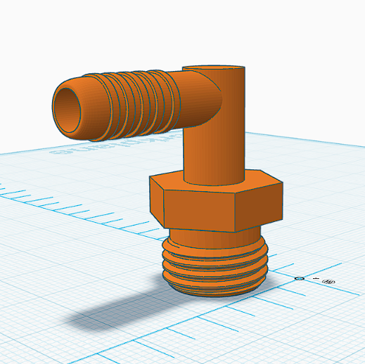 Oxygen Humidifier Bottle Adapter 90 deg.