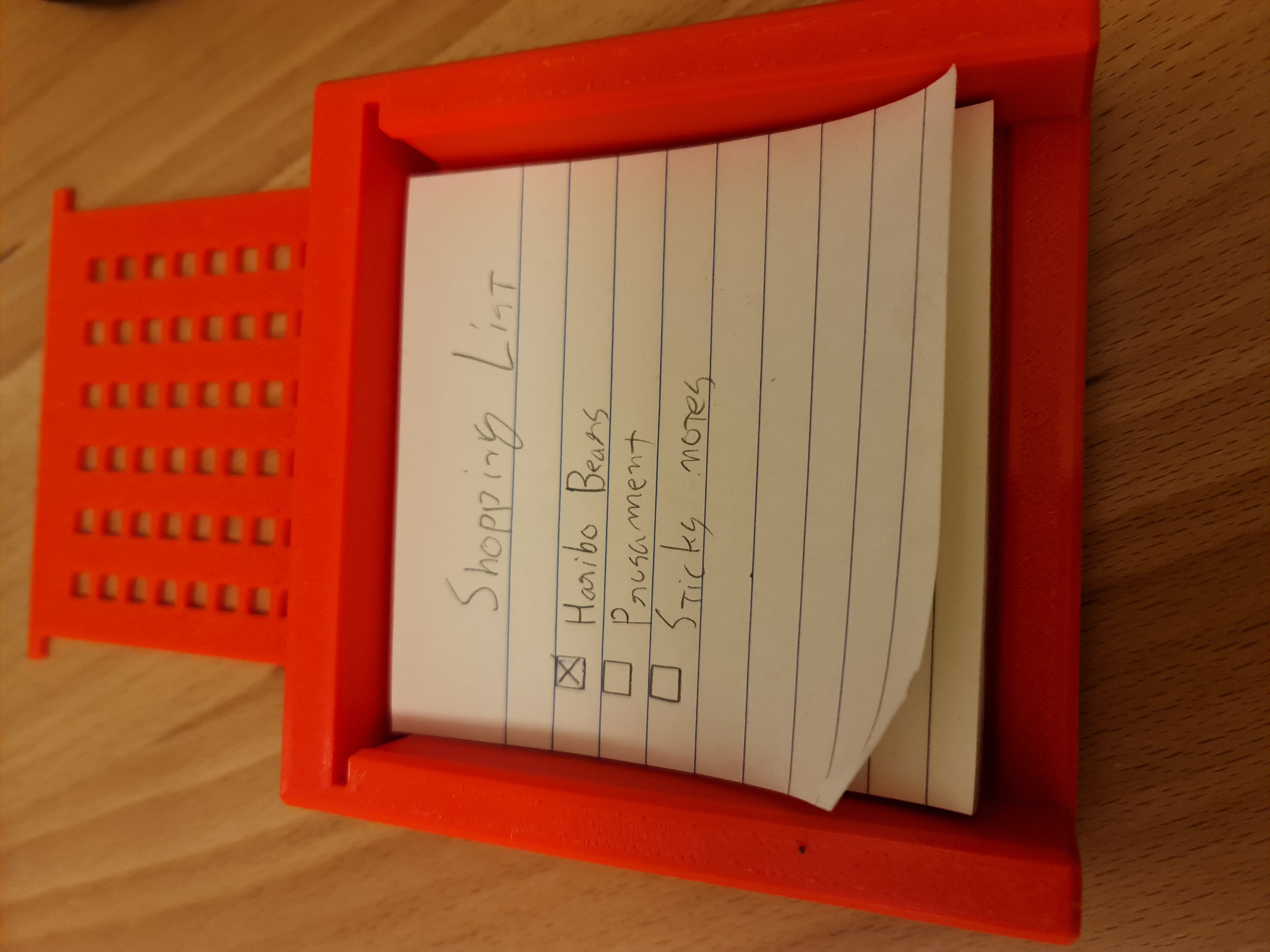 Parametric Sticky Note holder and stencil