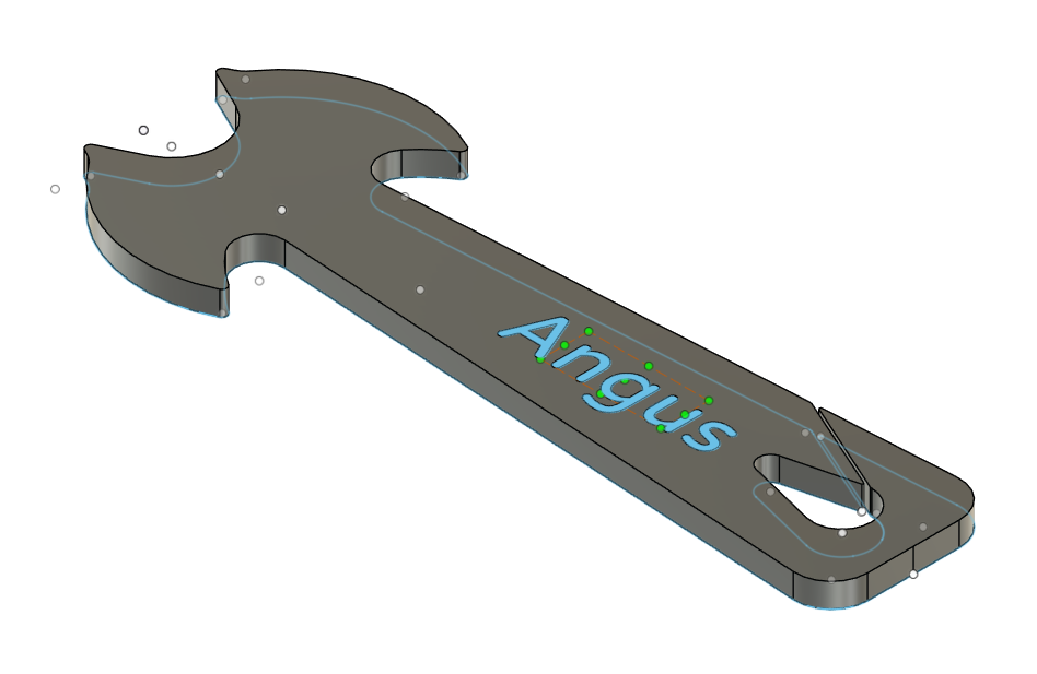 Simple Trolley Key With Name Feature - Disableable