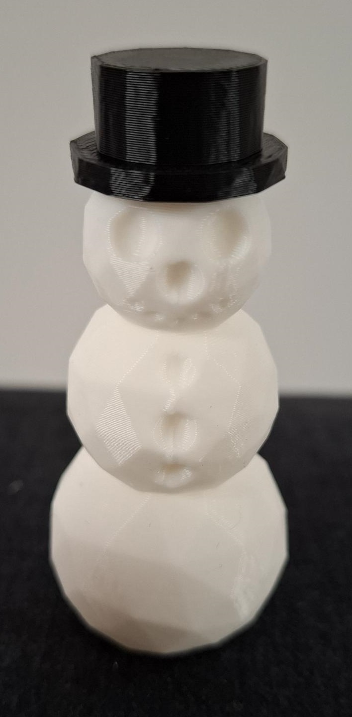 Snowman polygon and FUZZY with a hat