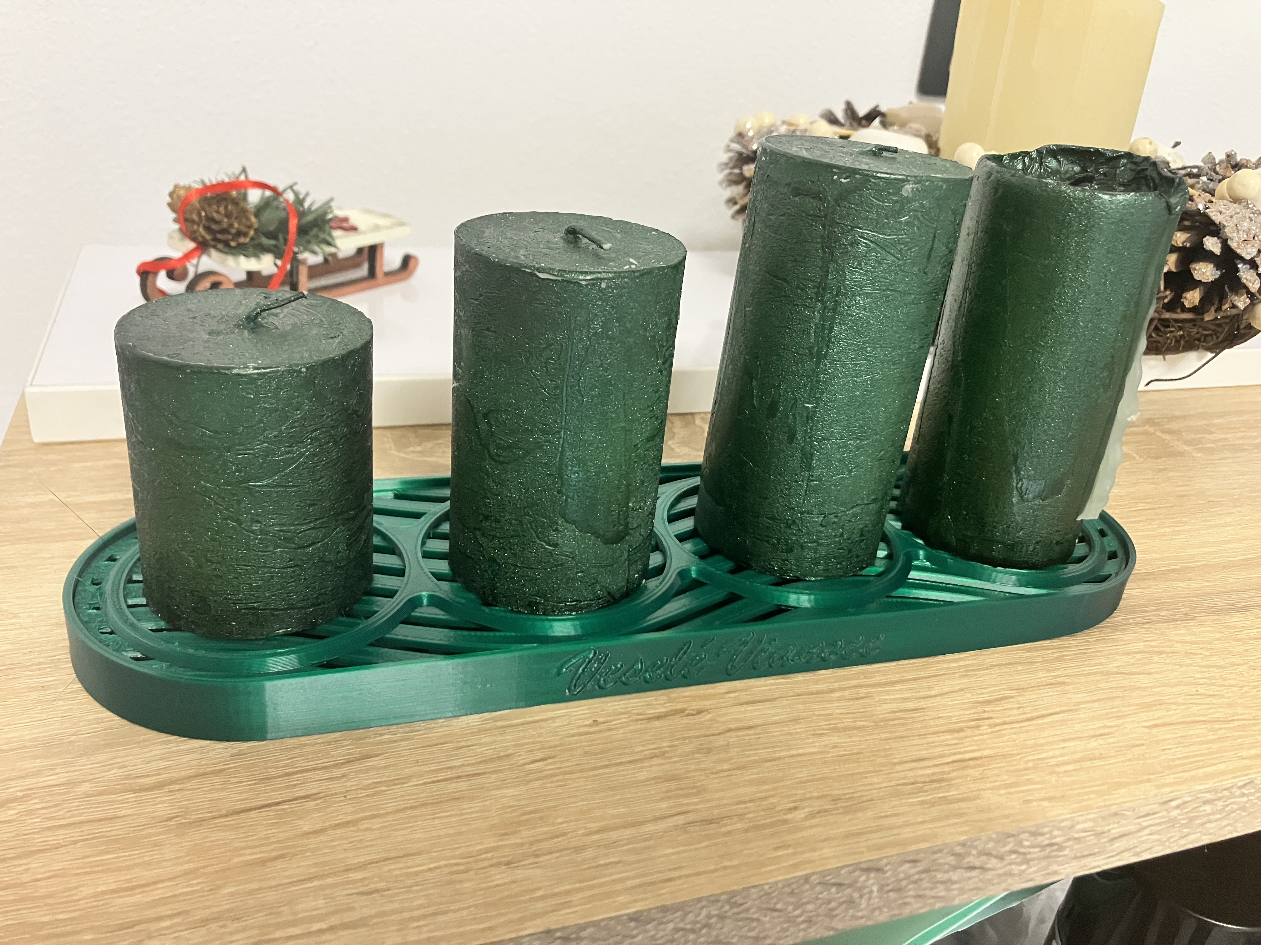 Advent candle tray coaster