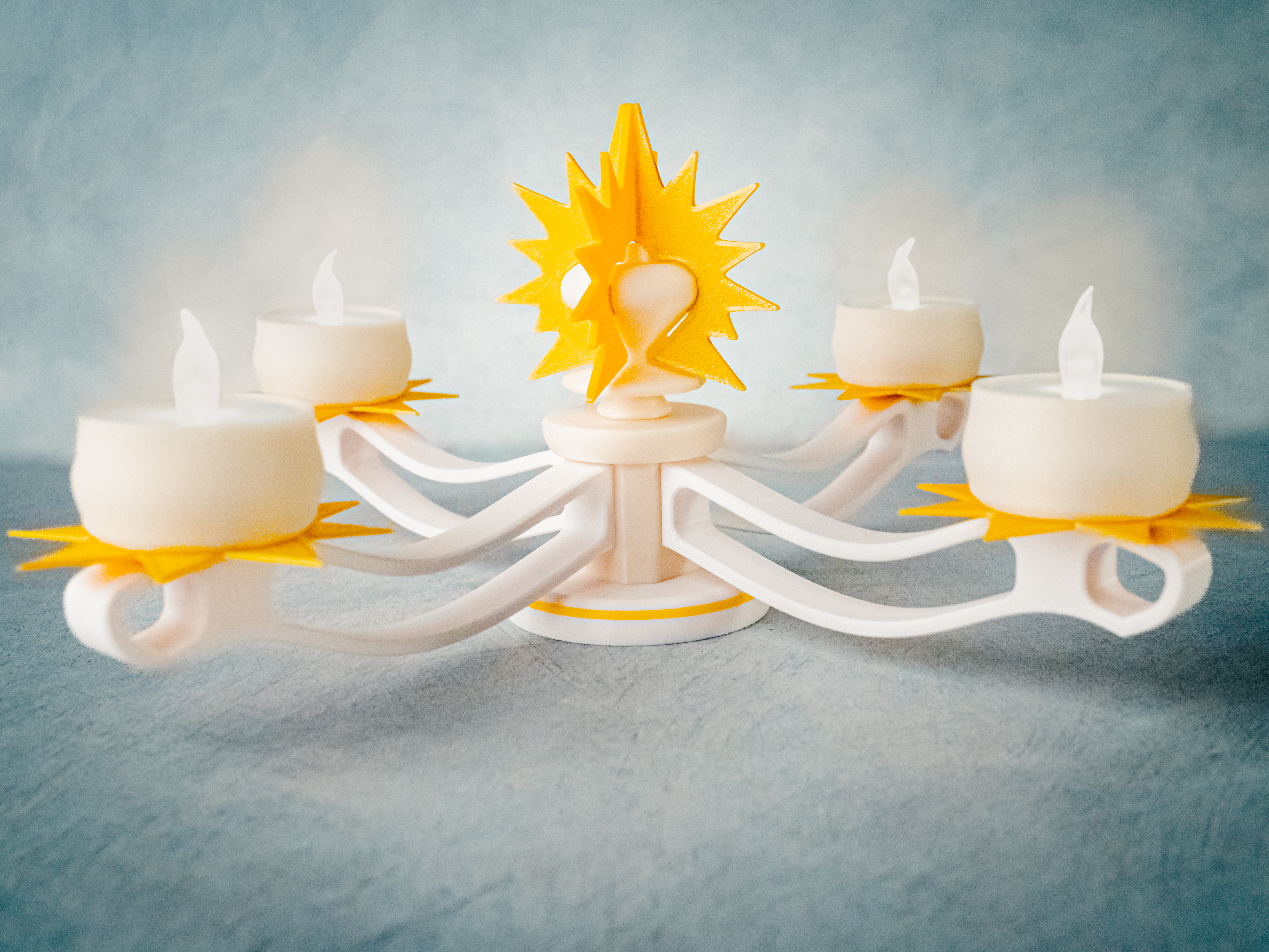 Christmas Chandelier LED Tea Lights 100% Printable