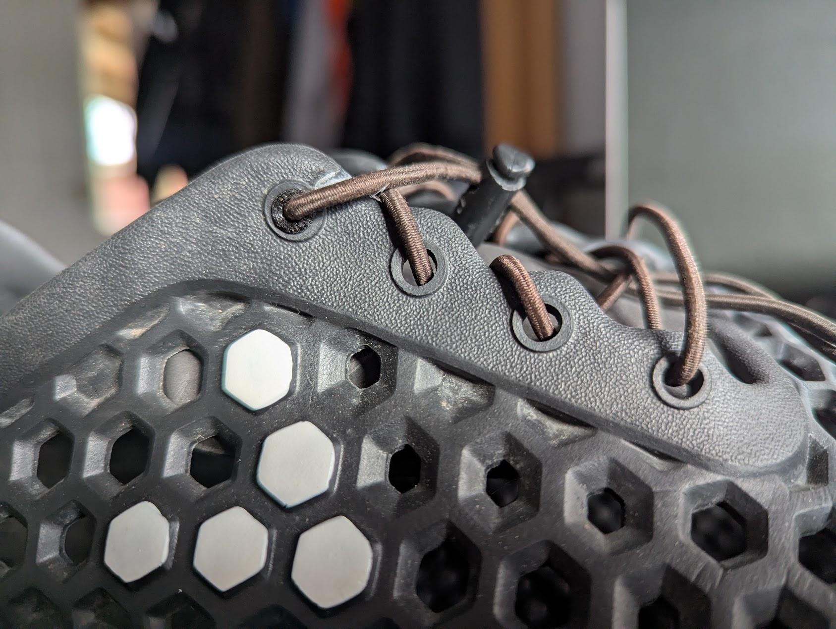 Vivobarefoot Ultra III amphibious shoes lace hole reinforcement
