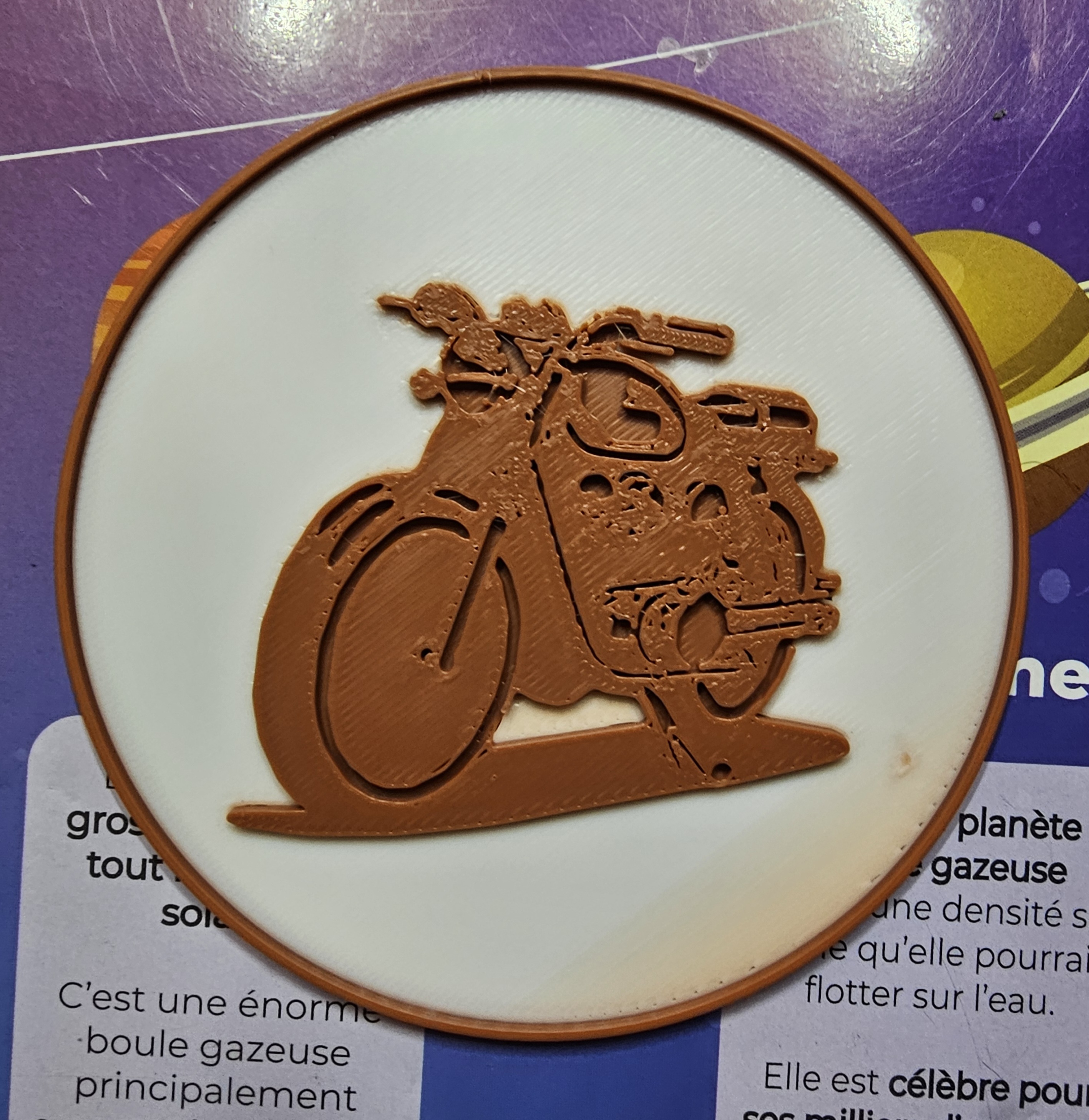 Retro bike beer/drink coaster