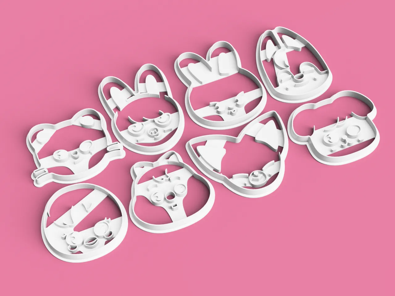 3Dネイルパーツ skzoo クッキー SKZOO Cookie Cutters by clogged_nozzl3 | Download free STL model