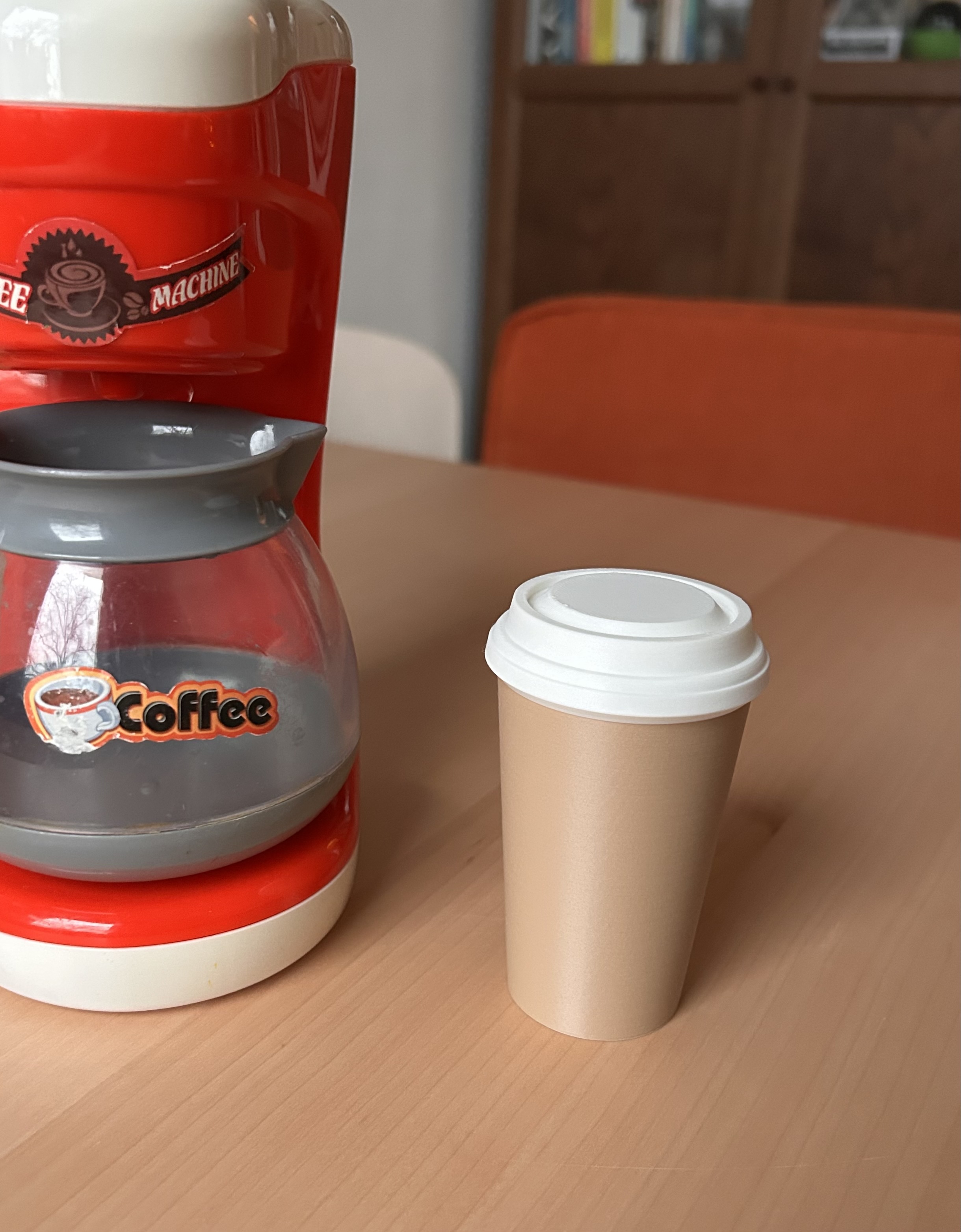 Toy paper coffee cup