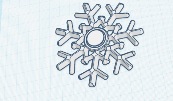 Miniatura 2 do modelo 3D Snowflake fidget spinner