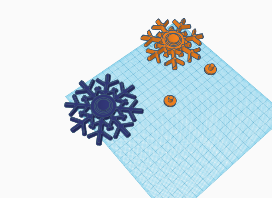Miniatura 3 do modelo 3D Snowflake fidget spinner