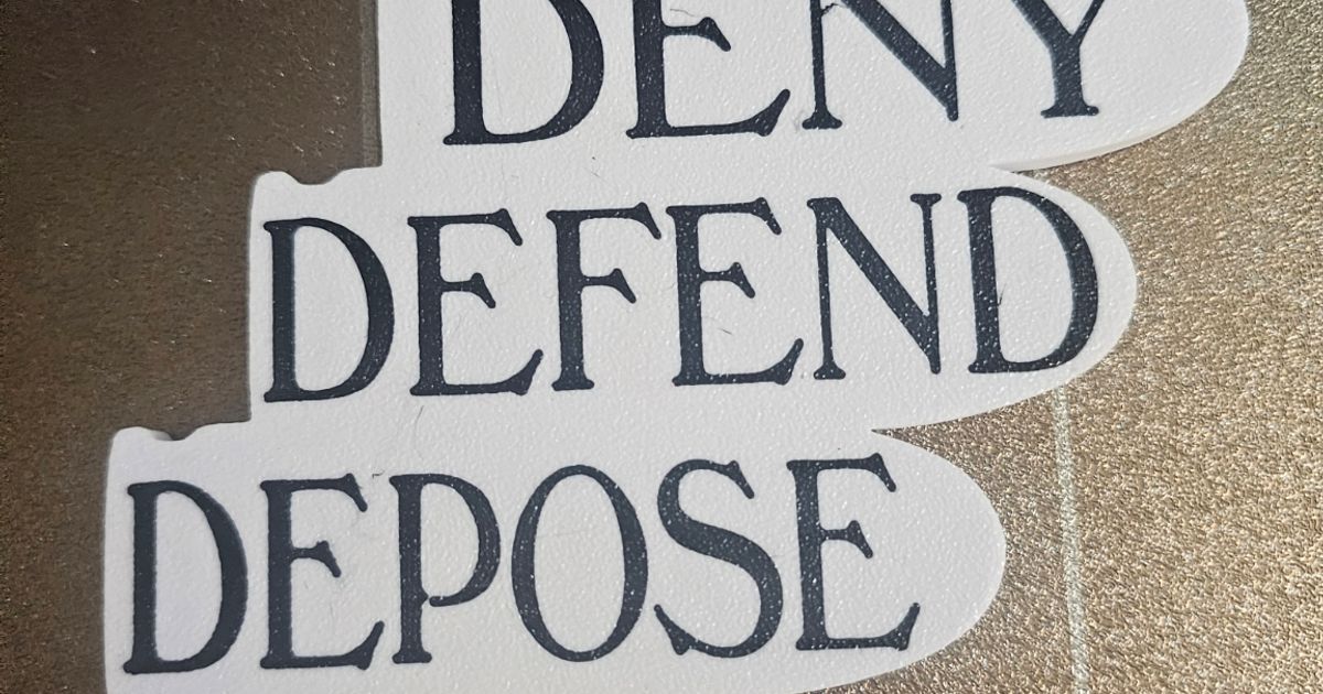 Deny defend depose sign ams needed by robin download free stl