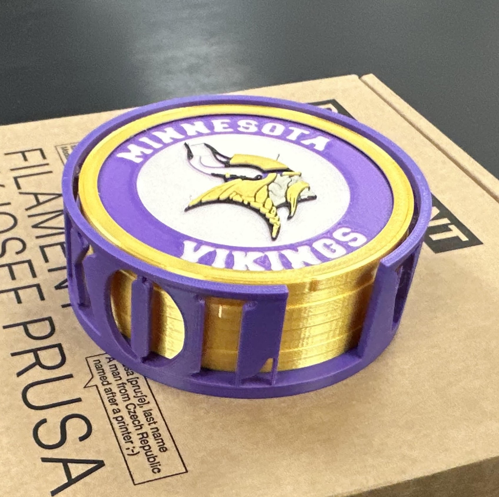 SKOL VIKINGS coaster holder and frame