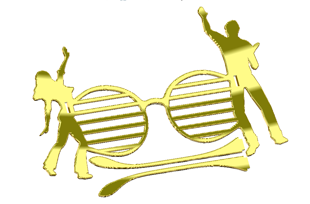 Disco party glasses. Dancers on it. — miniatura 2