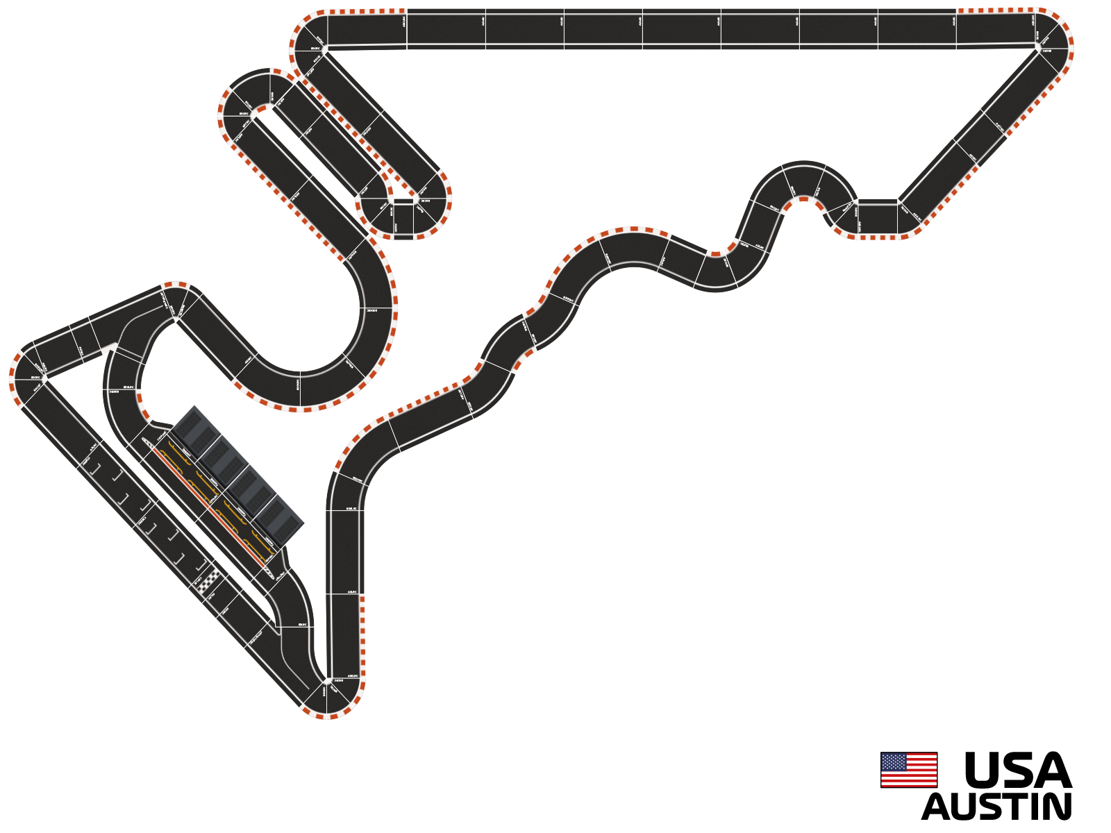 Racing Circuits - building kit - Austin, Texas Grand Prix