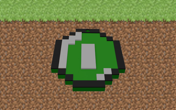 Miniatura 2 do modelo 3D Minecraft Emerald Keychain